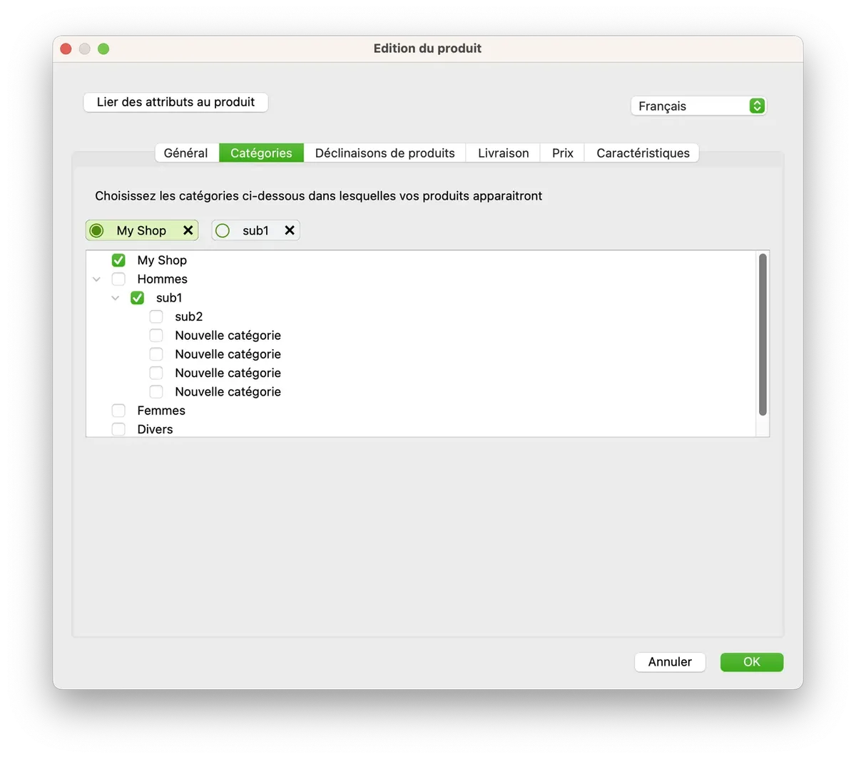 product category assoc